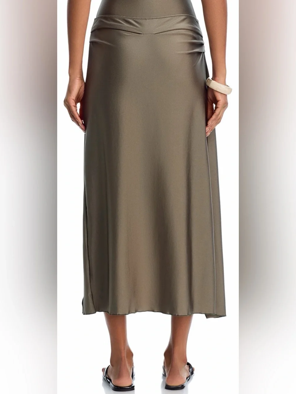 SIMKHAI Kora Wrap Midi Skirt